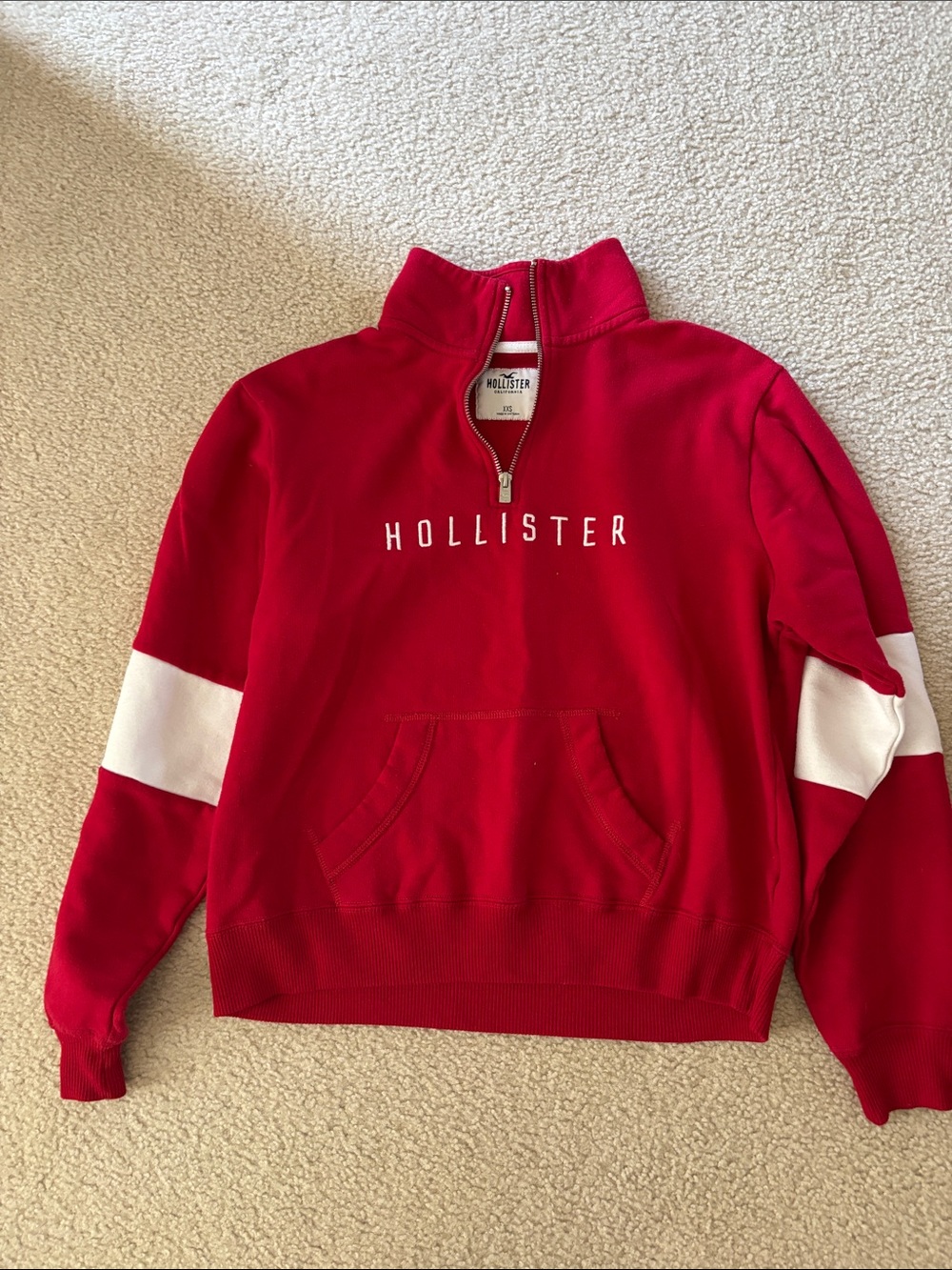 Hollister womens 1/4 zip sweatshirt xxs